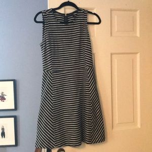 Striped J Crew stretchy dress